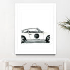 Porsche by Mercedes Lopez Charro on GIANT ART - white watercolor automobile