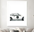 Porsche by Mercedes Lopez Charro on GIANT ART - white watercolor automobile