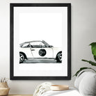Porsche by Mercedes Lopez Charro on GIANT ART - white watercolor automobile