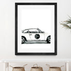 Porsche by Mercedes Lopez Charro on GIANT ART - white watercolor automobile