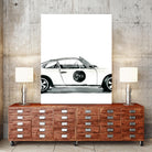 Porsche by Mercedes Lopez Charro on GIANT ART - white watercolor automobile