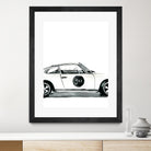 Porsche by Mercedes Lopez Charro on GIANT ART - white watercolor automobile