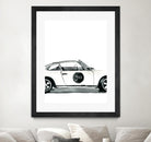 Porsche by Mercedes Lopez Charro on GIANT ART - white watercolor automobile