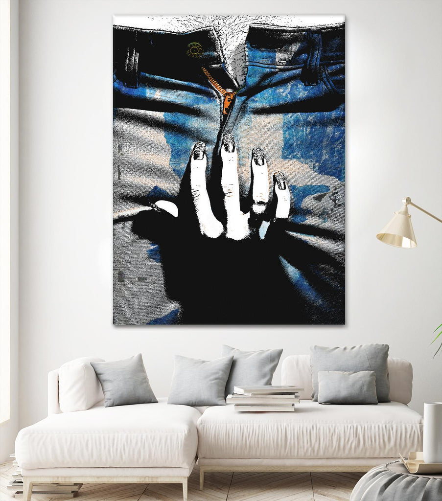 Blue Jeans II by Alex Cherry on GIANT ART - blue contemporary
