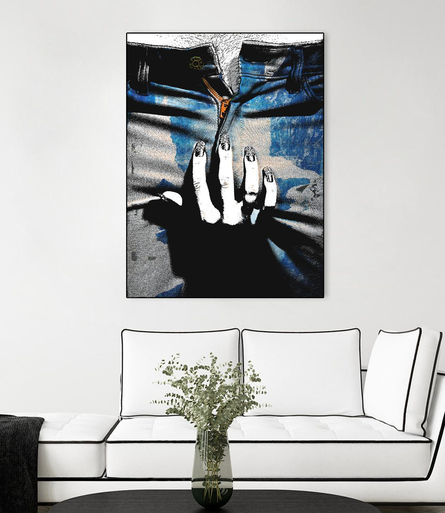 Blue Jeans II by Alex Cherry on GIANT ART - blue contemporary
