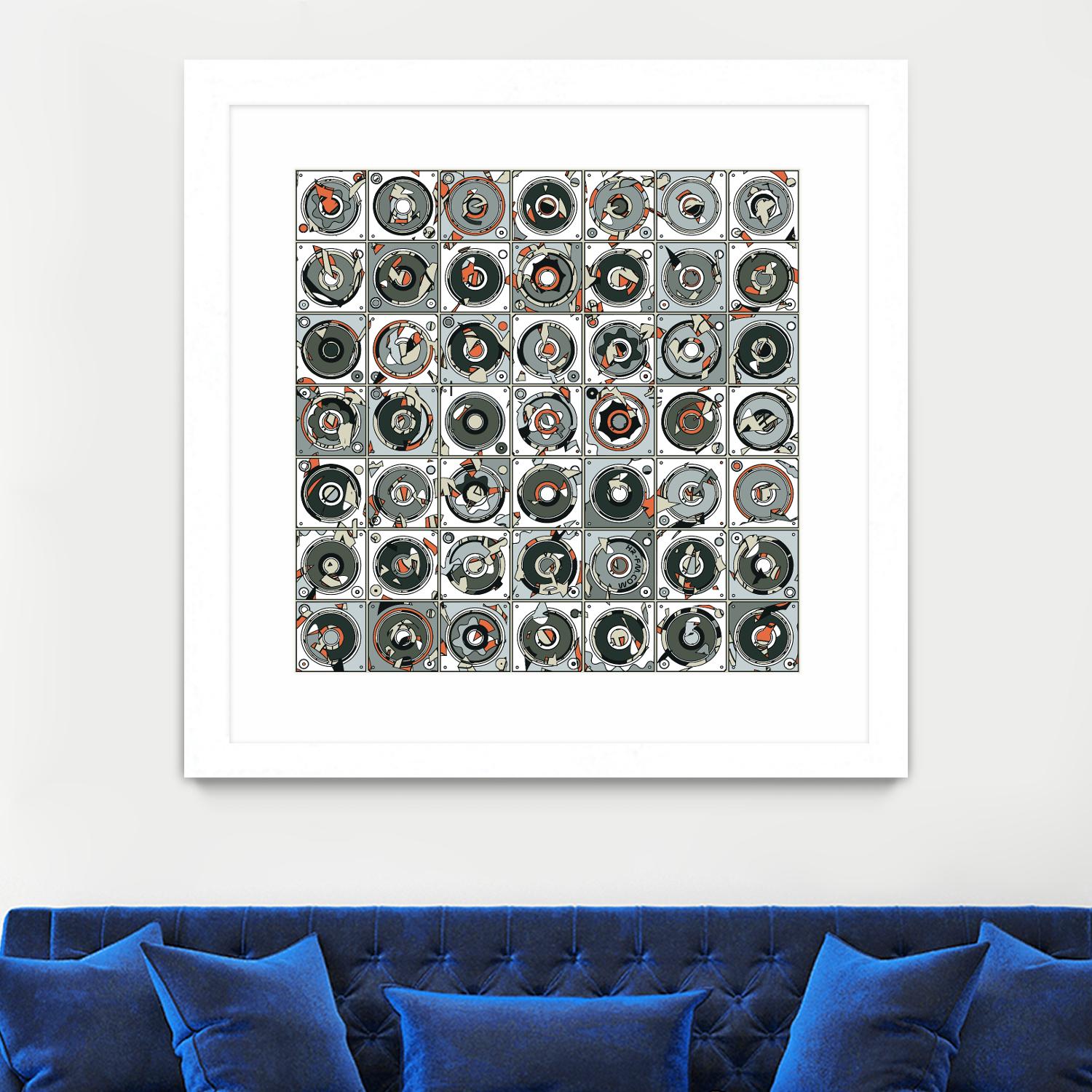 Stereogram by HR-FM on GIANT ART - orange contemporary