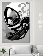 Astro Bear by Hidden Moves on GIANT ART - grey contemporary