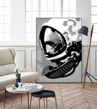 Astro Bear by Hidden Moves on GIANT ART - grey contemporary