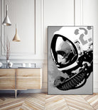 Astro Bear by Hidden Moves on GIANT ART - grey contemporary