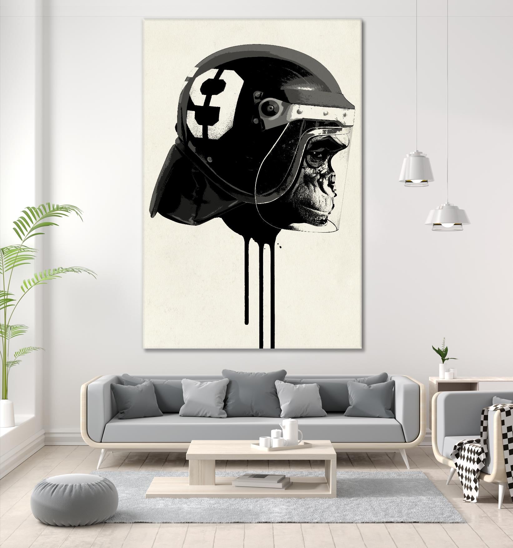 Ape Riot by Hidden Moves on GIANT ART - yellow contemporary