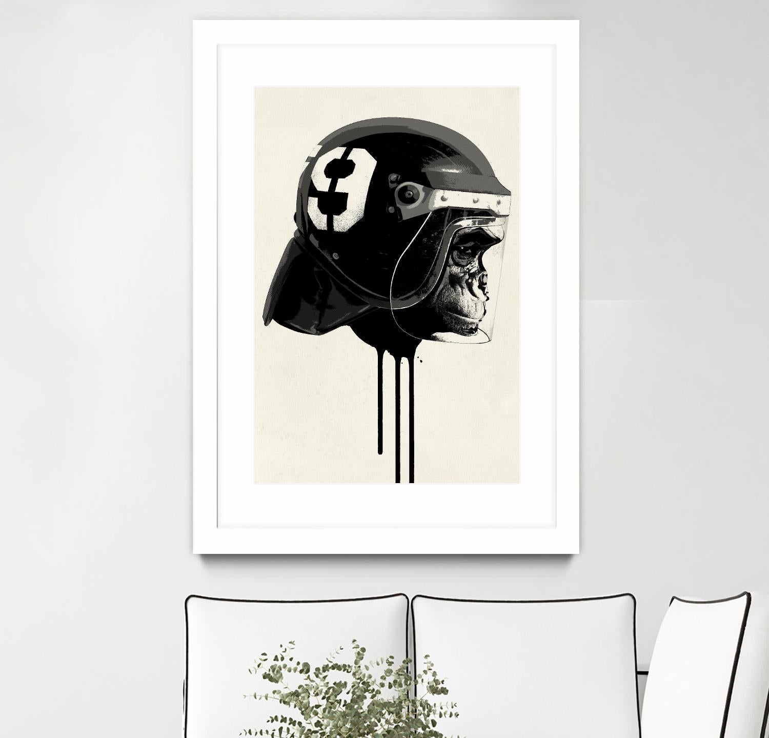 Ape Riot by Hidden Moves on GIANT ART - yellow contemporary