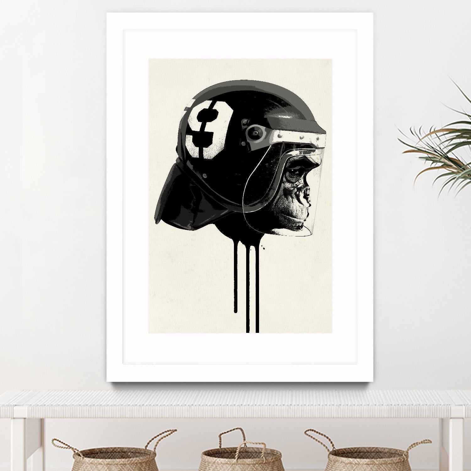 Ape Riot by Hidden Moves on GIANT ART - yellow contemporary