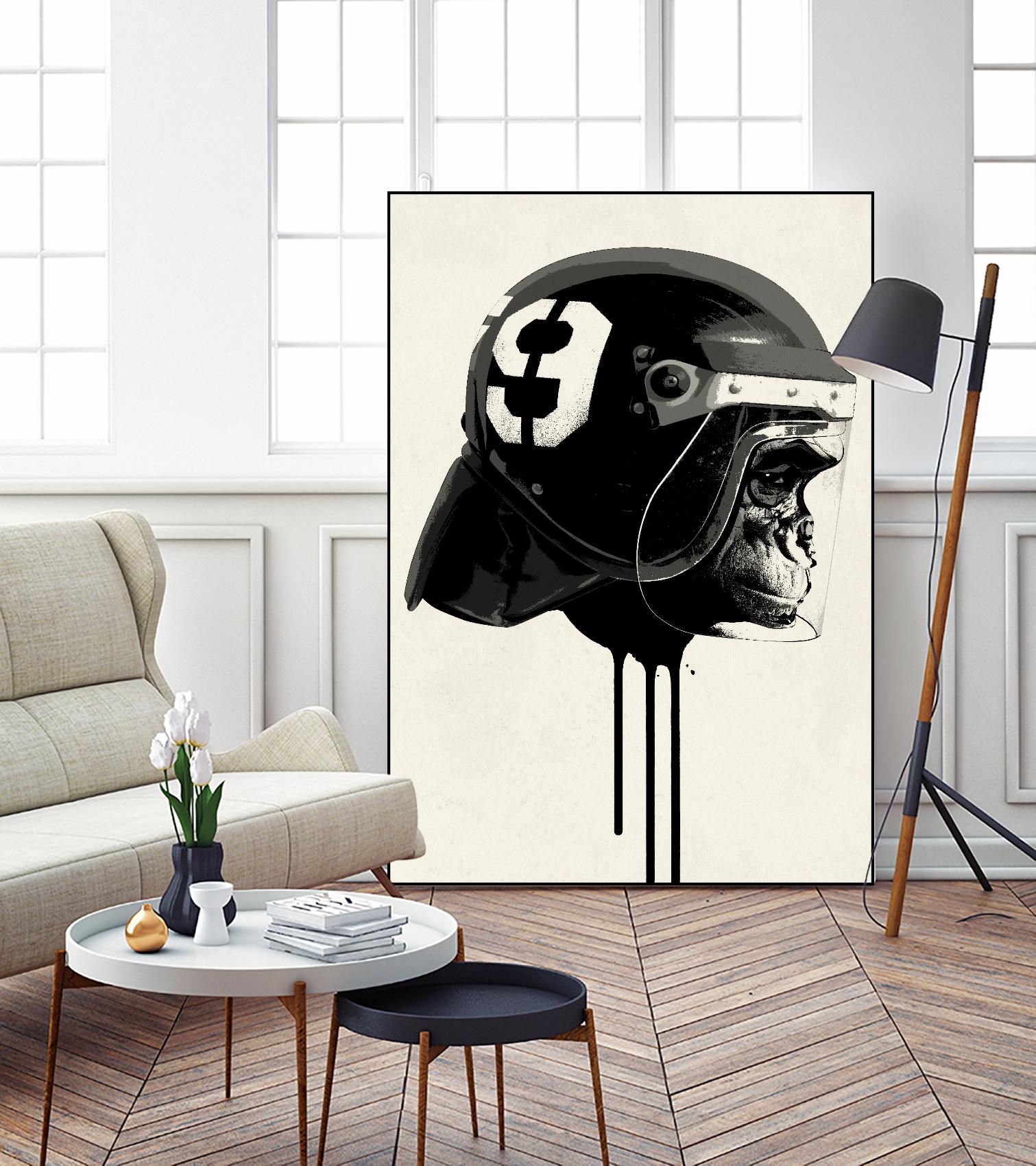 Ape Riot by Hidden Moves on GIANT ART - yellow contemporary