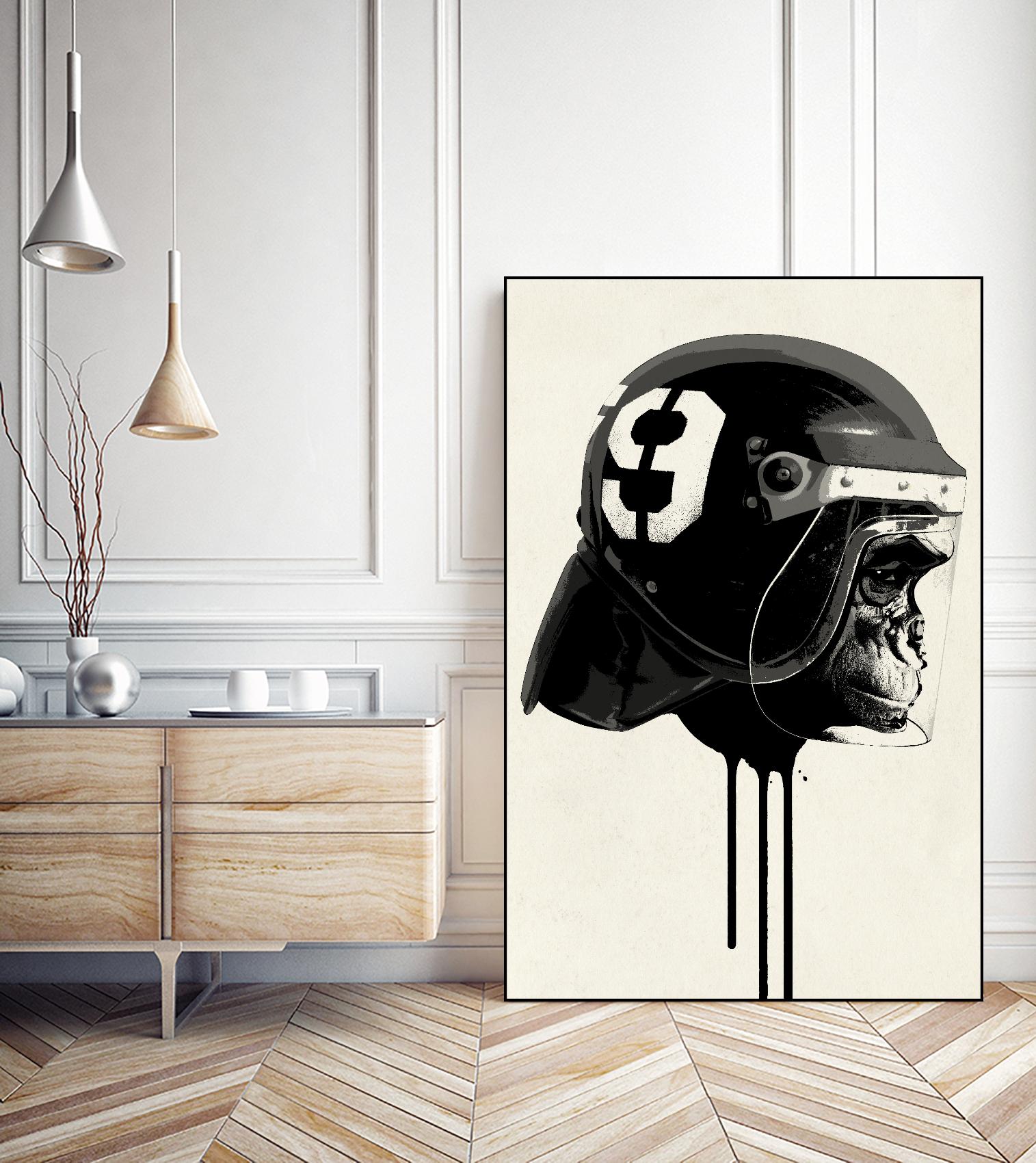 Ape Riot by Hidden Moves on GIANT ART - yellow contemporary