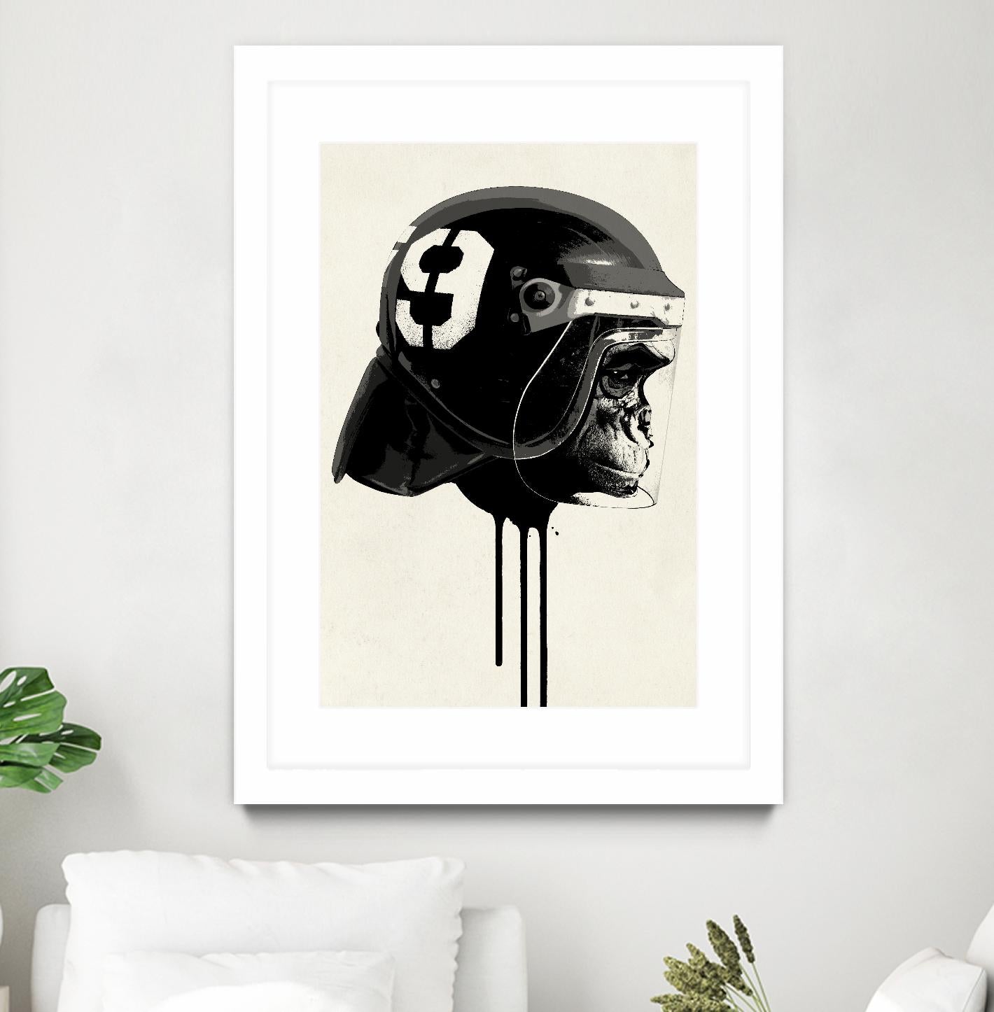 Ape Riot by Hidden Moves on GIANT ART - yellow contemporary