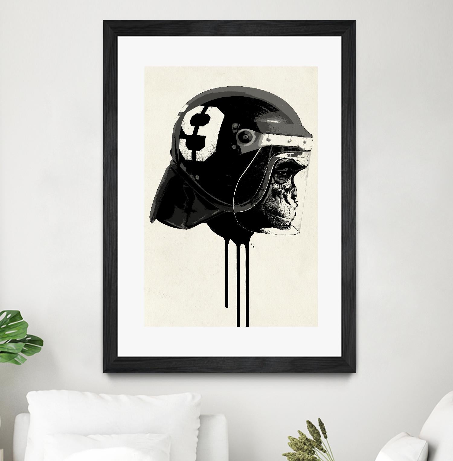 Ape Riot by Hidden Moves on GIANT ART - yellow contemporary