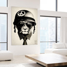 Office Warfare by Hidden Moves on GIANT ART - yellow contemporary