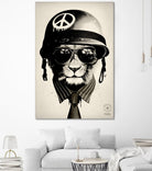 Office Warfare by Hidden Moves on GIANT ART - yellow contemporary