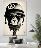 Office Warfare by Hidden Moves on GIANT ART - yellow contemporary