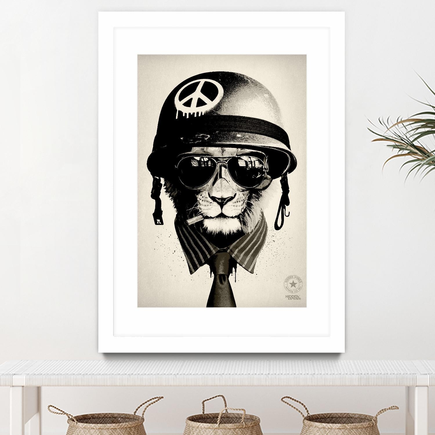 Office Warfare by Hidden Moves on GIANT ART - yellow contemporary