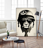 Office Warfare by Hidden Moves on GIANT ART - yellow contemporary