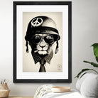 Office Warfare by Hidden Moves on GIANT ART - yellow contemporary