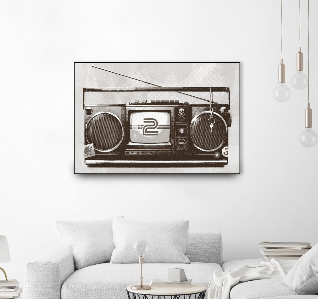 Stereo Broadcast by Hidden Moves on GIANT ART - white contemporary