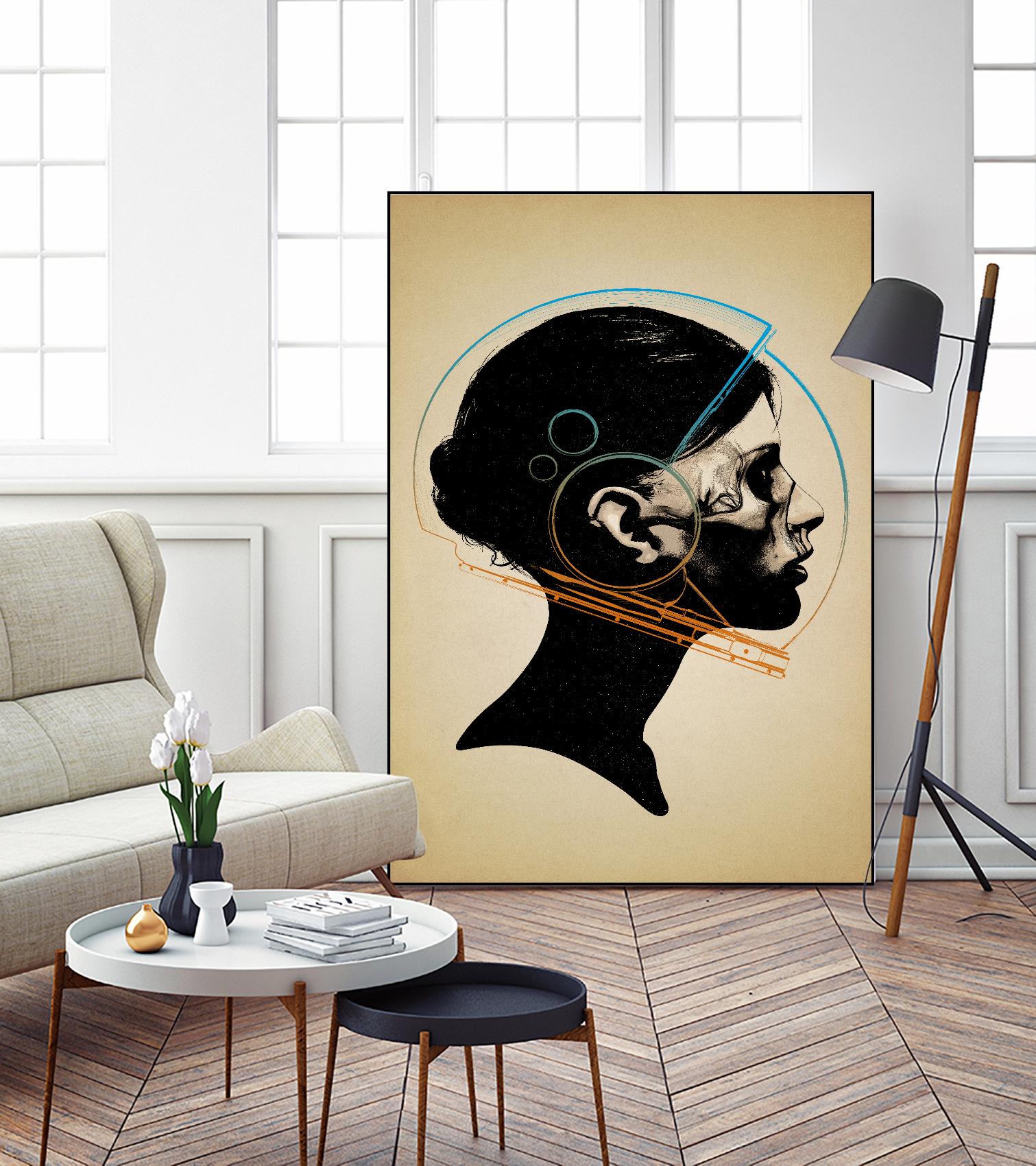 Inside Out by Hidden Moves on GIANT ART - yellow contemporary