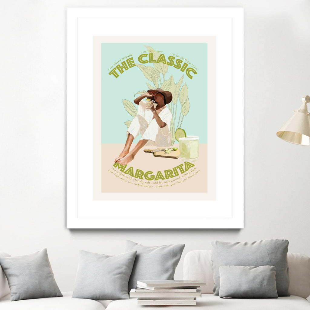 The Classic Margarita  by Jenny Liz  Rome on GIANT ART - mint figurative  cocktail 