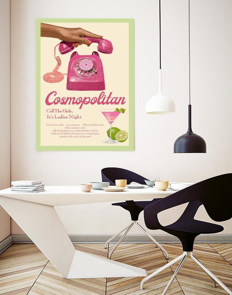 Cosmopolitan by Jenny Liz Rome on GIANT ART - pink typography drink 