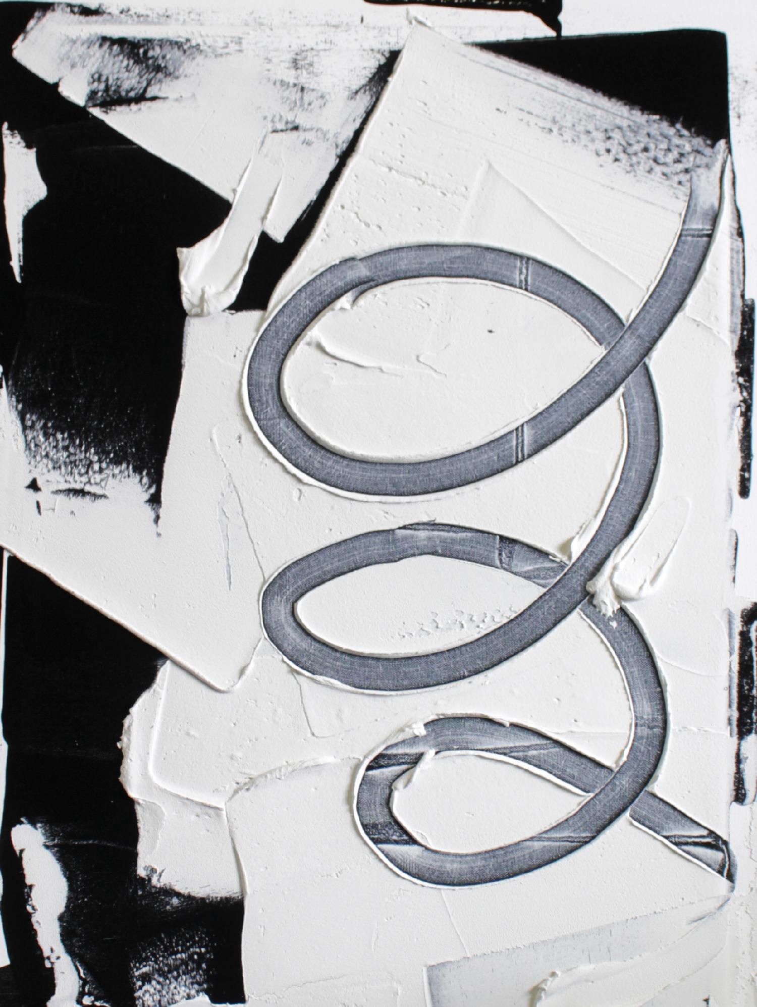 Swirl de KenT Youngstrom sur GIANT ART - abstrait noir et blanc