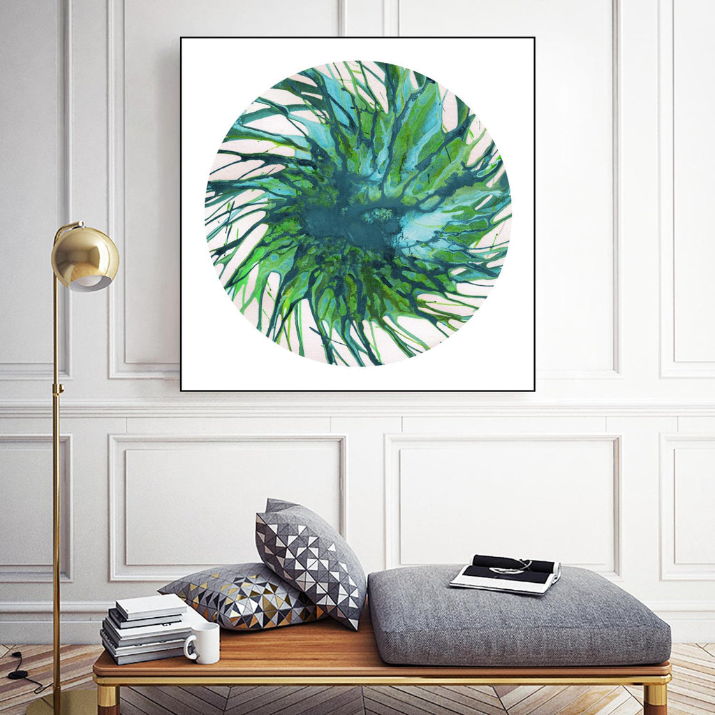 Spin Art 29 by Kyle Goderwis on GIANT ART - green abstract