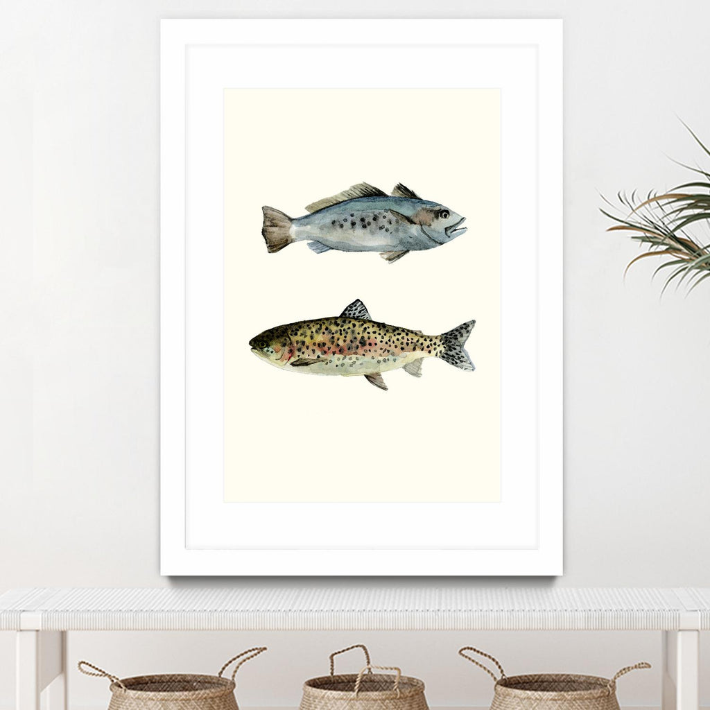 Fish Grouping 1 by Natasha Marie on GIANT ART - grey animals