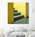 Yellow Stairway-recolor by Acer Images on GIANT ART - orange photo art