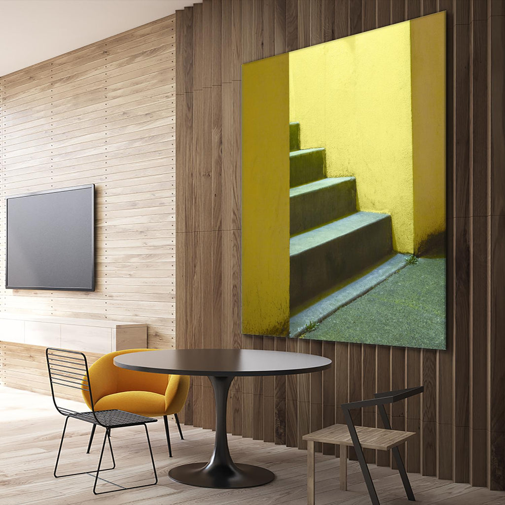 Yellow Stairway-recolor by Acer Images on GIANT ART - orange photo art