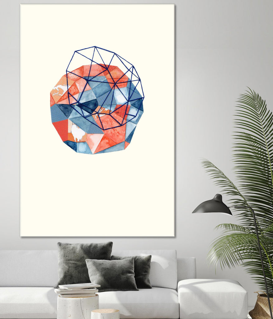 Embroidered Prism Collage 1 by Natasha Marie on GIANT ART - grey abstract