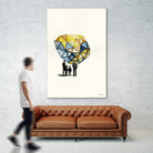 Embroidered Prism Collage 8 by Natasha Marie on GIANT ART - orange contemporary