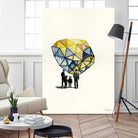 Embroidered Prism Collage 8 by Natasha Marie on GIANT ART - orange contemporary