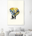 Embroidered Prism Collage 8 by Natasha Marie on GIANT ART - orange contemporary