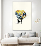 Embroidered Prism Collage 8 by Natasha Marie on GIANT ART - orange contemporary