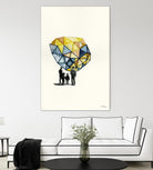 Embroidered Prism Collage 8 by Natasha Marie on GIANT ART - orange contemporary