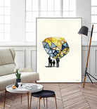 Embroidered Prism Collage 8 by Natasha Marie on GIANT ART - orange contemporary