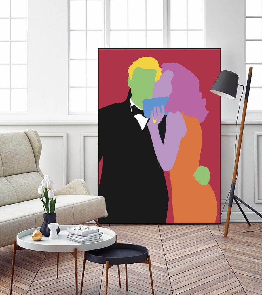 Kiss 1 by Eric Scheib on GIANT ART - orange contemporary