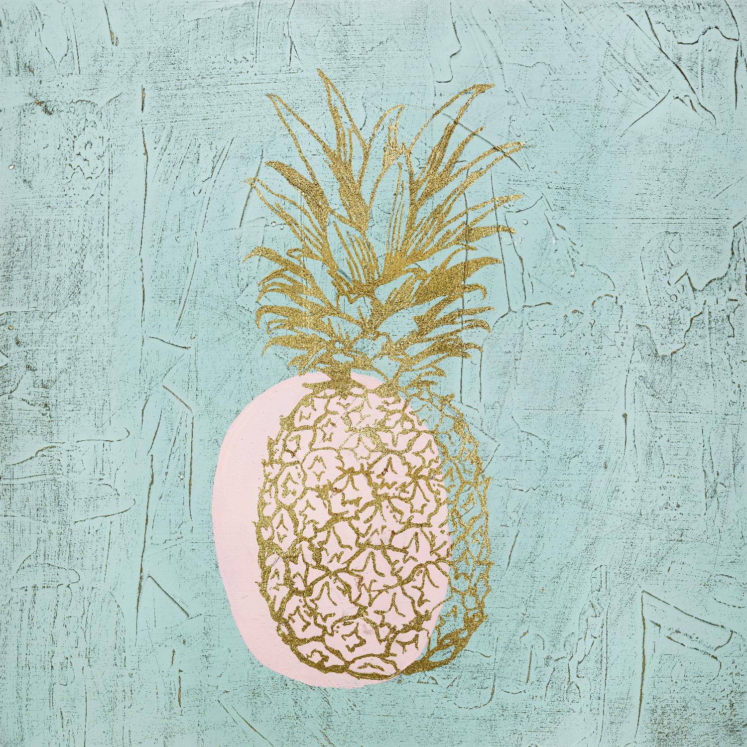 Golden Pineapple by Stefano Altamura sur GIANT ART - nature morte dorée