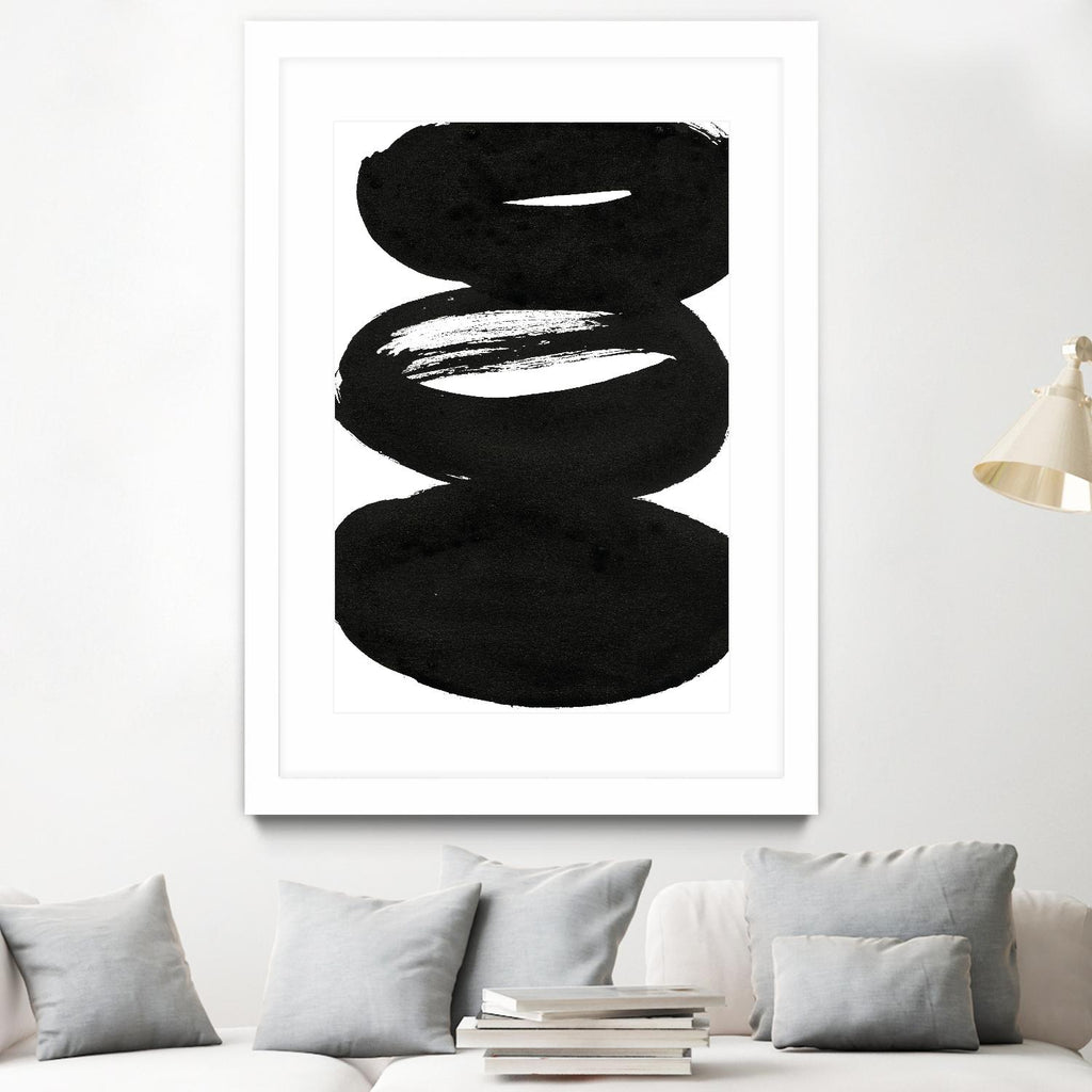 Composition en noir et blanc 5 par THE Studio sur GIANT ART - blanc abstrait