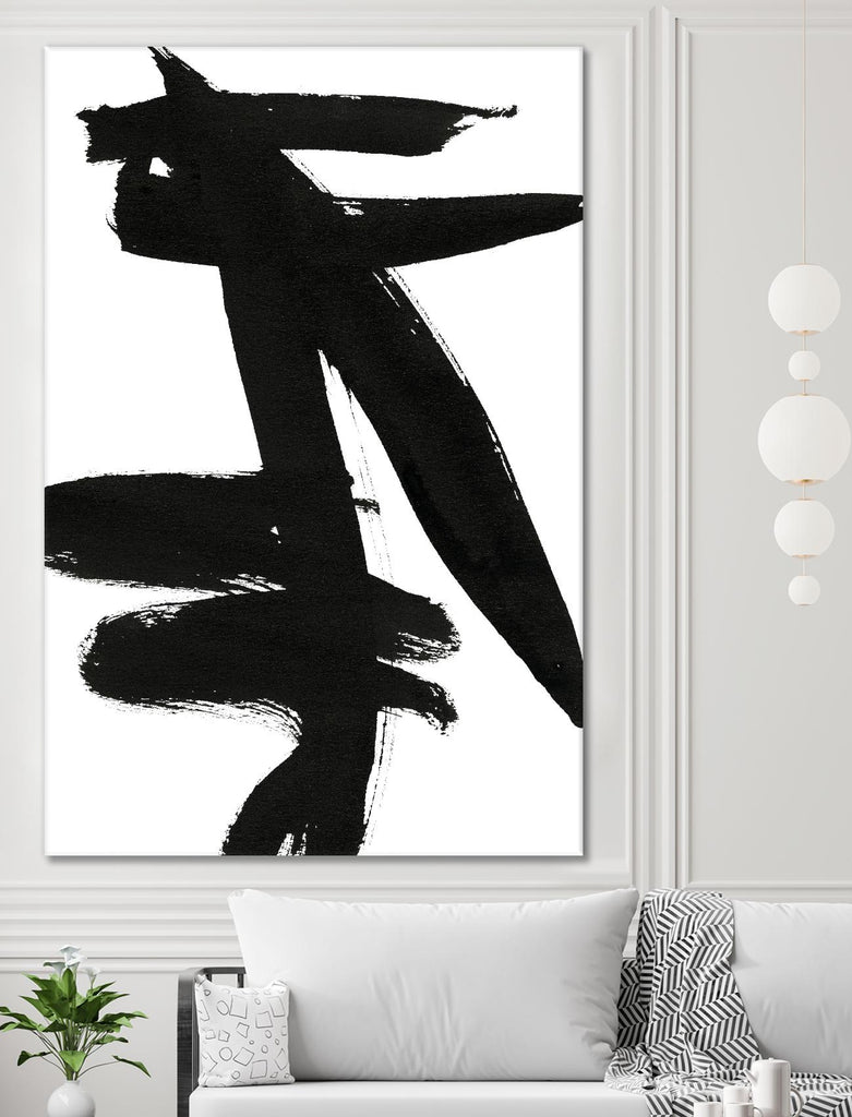 Composition en noir et blanc 9 par THE Studio sur GIANT ART - blanc abstrait