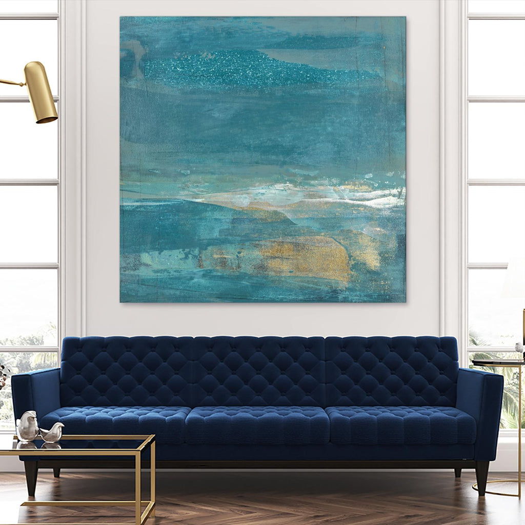Indigo Evening 2 by Maeve Harris on GIANT ART - gold abstract