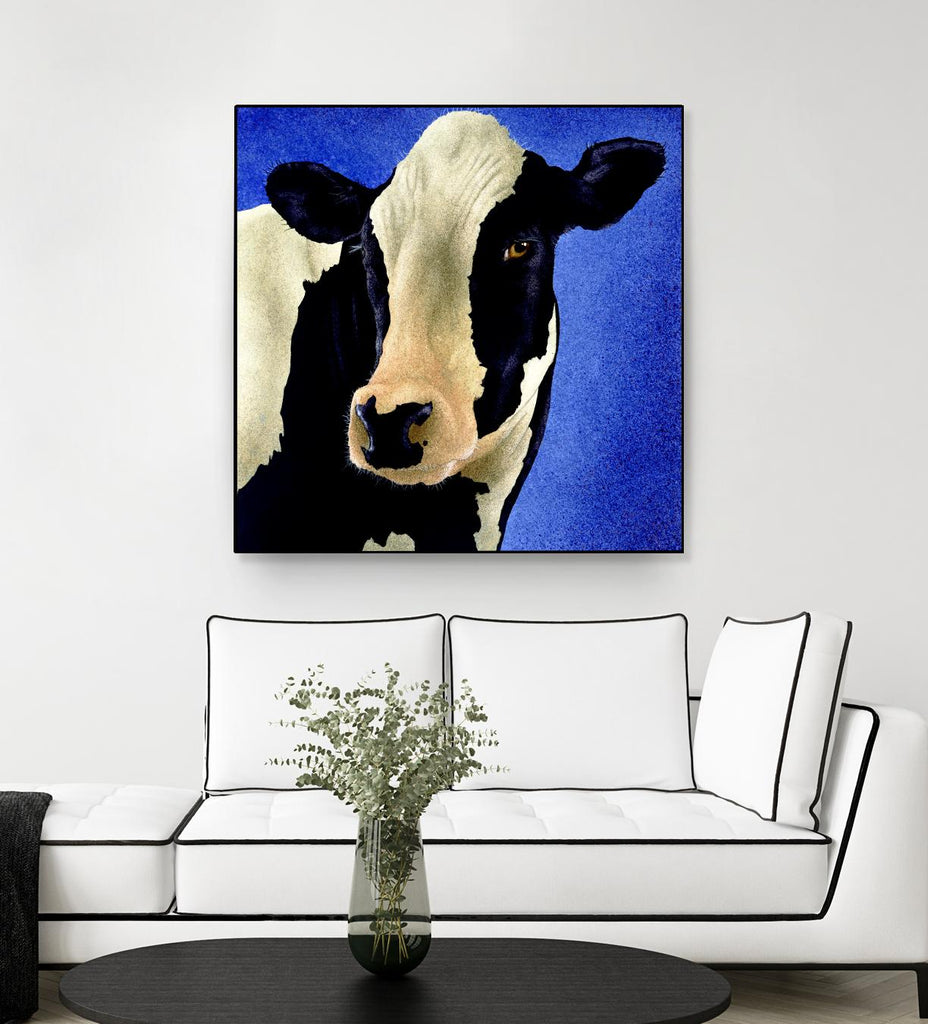 Blue Moo Moo by Will Bullas on GIANT ART - blue animals