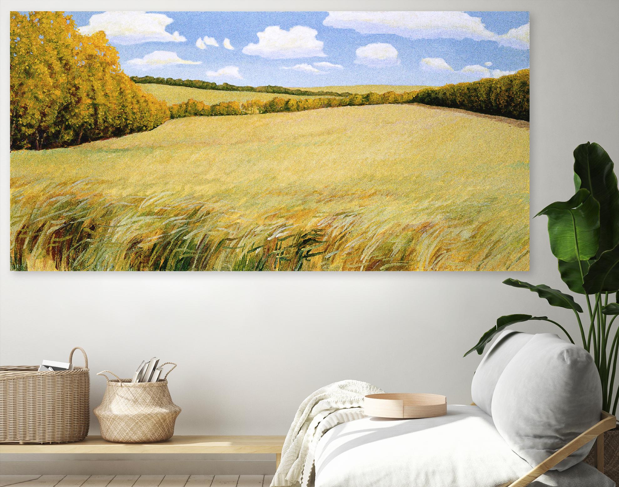 Wild Meadows by Stephen Henning on GIANT ART - blue landscape