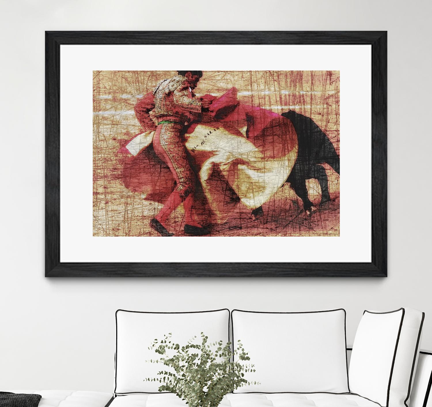 San Miguel, Bullfight #1 by Doug Landreth on GIANT ART - red everyday life